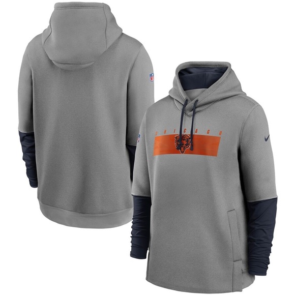 Men’s Nike Heathered NFL Chicago Bears Performance Pullover Hoodie size M - Picture 3 of 13